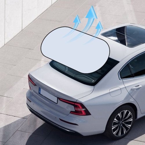 Image de Pare-soleil Voiture Auto Protection UV - Visière Arrière Pliable & Automatique