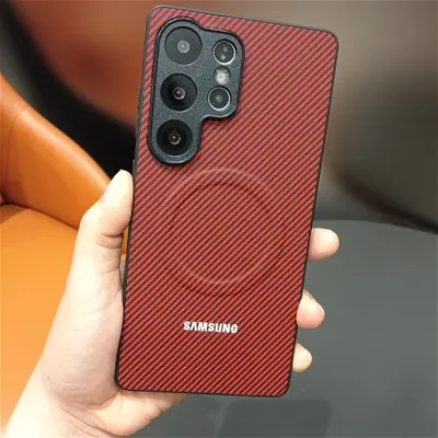 Image de Coque magnétique en fibre de carbone pour Galaxy S21 à S26
