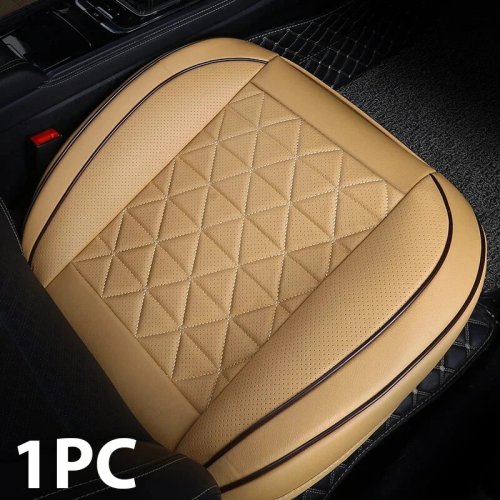 Imagen de Nueva funda delantera para asiento de coche, cojín para asiento de coche de cuero PU, Protector de a...