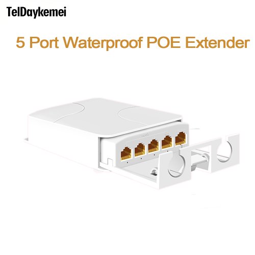 Image de Répéteur PoE Étanche 5 Ports - 100/1000 Mbps