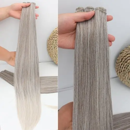 Image de Extensions Cheveux Synthétiques Ombré Brun-Blond 26"