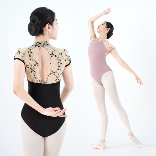 Afbeelding van Elegante Ballet Turnpakjes voor Vrouwen met Borduurwerk