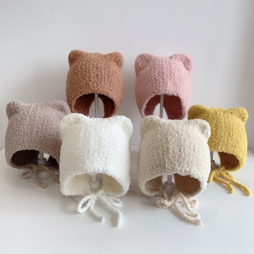 Immagine di Berretto Invernale per Bambini con Protezione per le Orecchie, Cappello Lavorato a Maglia Morbido e Caldo, Design da Fumetto per Ragazzi e Bambine, Ideale per il Freddo