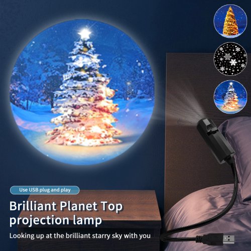 Image de Lampe de Lune LED - Veilleuse Projetante pour Noël et Halloween