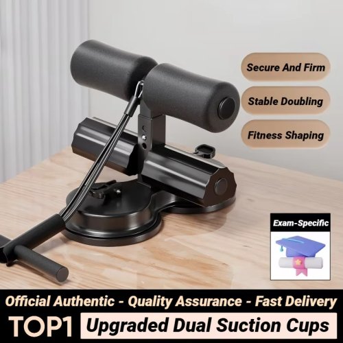 Imagen de Kit de Entrenamiento Abdominal con Ventosas y Soporte para Tobillo Ajustable para Ejercicios en Casa y Deportes