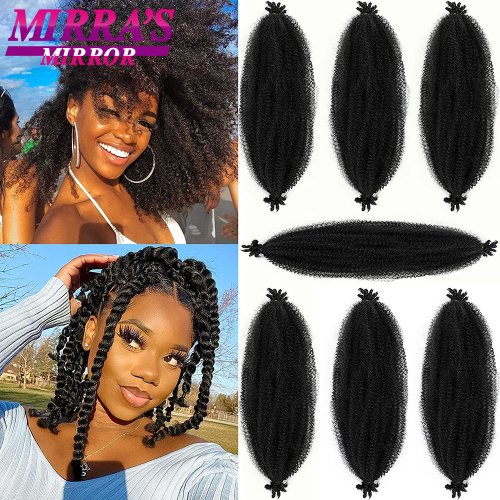 Image de Faux Locs Afro Torsadés Pré-Séparés - Extensions Synthétiques