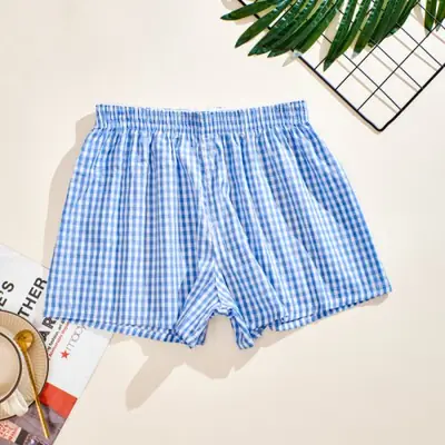 Image de Boxer Femme Coton Carreaux - Confort & Respirant