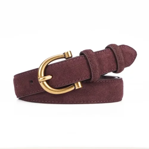 Bild von Frauen Luxus Design Wildleder Leder Gürtel Casual Vielseitig Business Hüftgurt Trendy Hosen Kleid Gürtel Geschenke