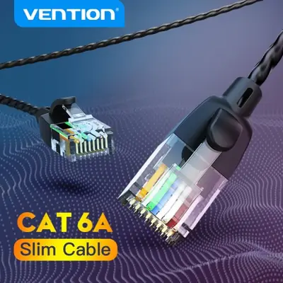Image de Câble Ethernet Cat 6A 10Gbps RJ45 - Connectivité Rapide et Fiable