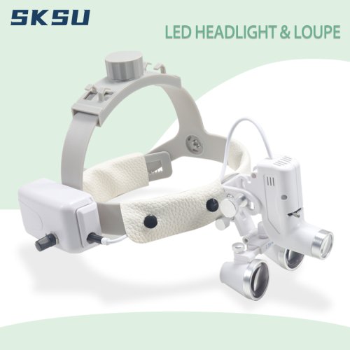 Afbeelding van LED Tandheelkundige LED Licht Lamp Verrekijker Loepen Helderheid Spot Verstelbare Dental Lab 5W Koplamp voor Chirurgische Koplamp 2.5X 3.5X
