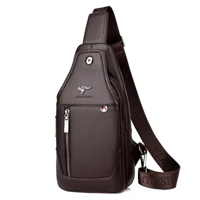 Image de Sac de Poitrine Homme Luxe Cuir Vintage
