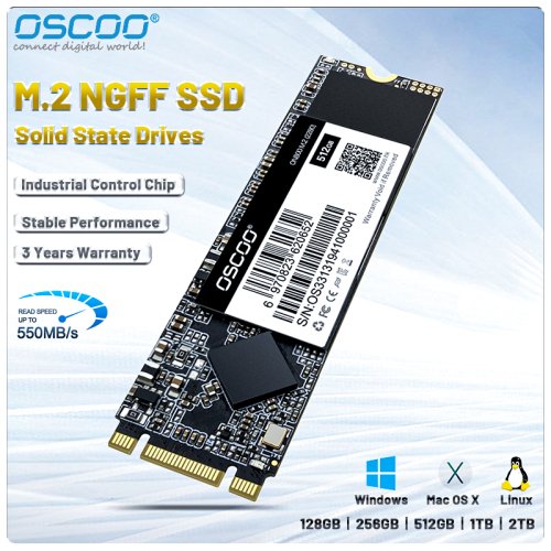Immagine di M2 2280 SSD M.2 SATA 128gb 256gb 512gb 1TB HDD 120g 240g NGFF SSD 2280mm HDD disco duro per laptop desktop Xiaomi