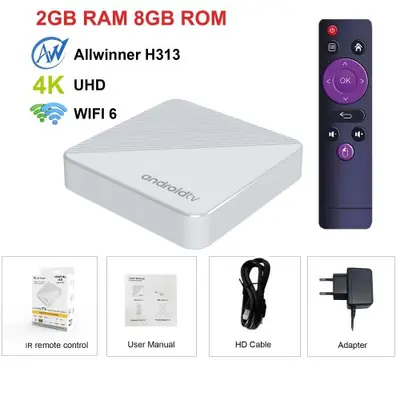 Image de Smart TV Box T1S Android 14 - 4K Ultra HD & Wi-Fi 6