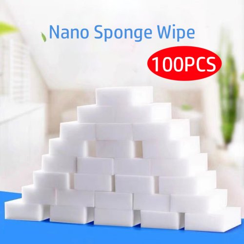 Image of Eco-Friendly Natural Melamine Sponge Eraser – Powerful Non-Toxic Cleaning Pad for Kitchen, Bathroom, and Office – Biodegradable Nano Cleaner for Spotless Surfaces