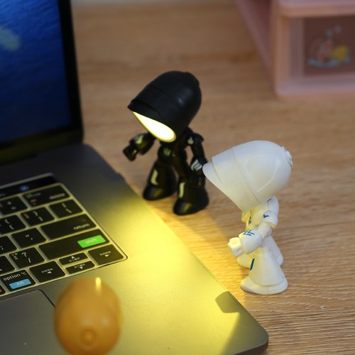 Image of Adorable Cartoon Police Officer LED Night Light – Mini Desk Lamp for Kids' Bedroom, Bedside Table Decor, Soft Glow Gift for Children and Holiday Surprises