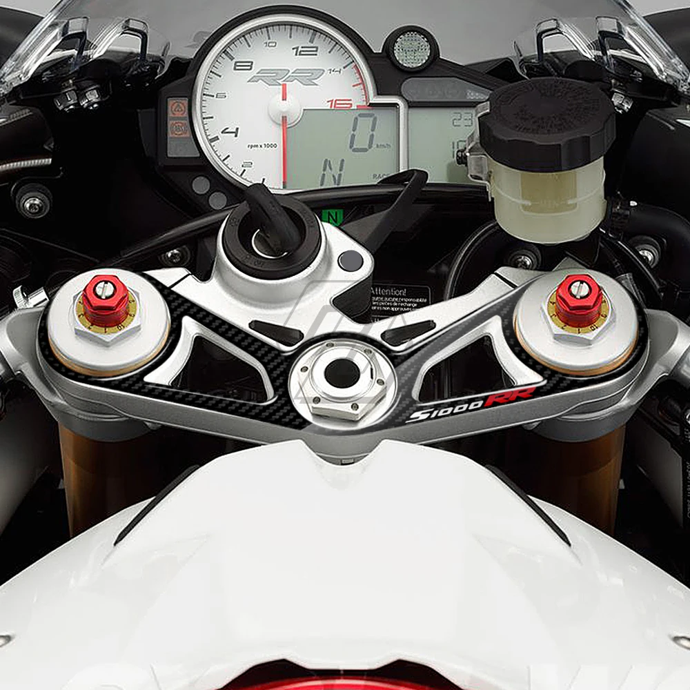 Afbeelding van 3d Carbon-Look Bovenste Drievoudige Juk Verdediger Voor Bmw S1000rr 2010-2011