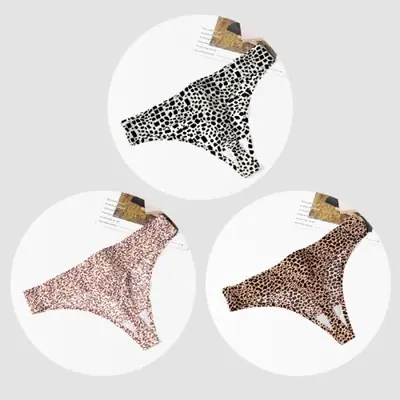 Image de Ensemble Lingerie Féminin 3 Pièces - Style Léopard