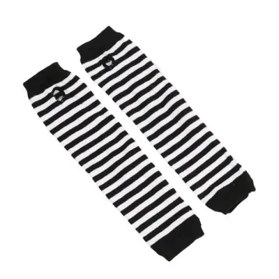 Image de Gants de Coude Tricotés Rayés - Chauds & Sans Doigts