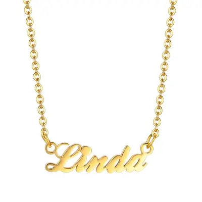 Image de Collier personnalisé pour enfants - Nom gravé en acier inoxydable