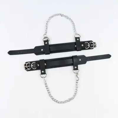 Image de Ceinture de Cheville Noire Faux Cuir - Style Séduisant & Élégant