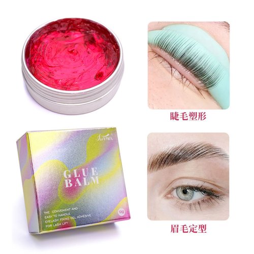 Image of Natural Eyelash Lift Kit with Fragrant Solid Glue, Non-Irritating Brow & Lash Adhesive Balm, Complete Lifting Tool Set for Defined, Long-Lasting Results