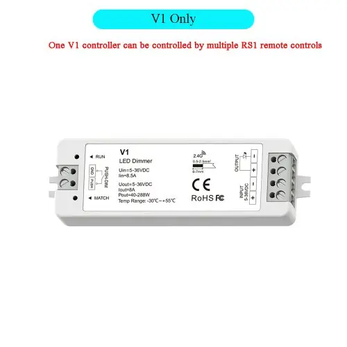 Image de Variateur LED RGB avec Télécommande RF - 4 Zones & Roue Tactile