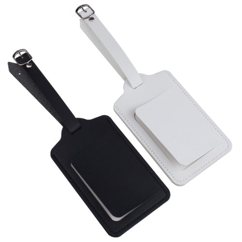 Bild von Handgefertigter Leder Gepäckanhänger mit Namensschild – Eleganter Reisebegleiter für Koffer, Handtasche und Taschen