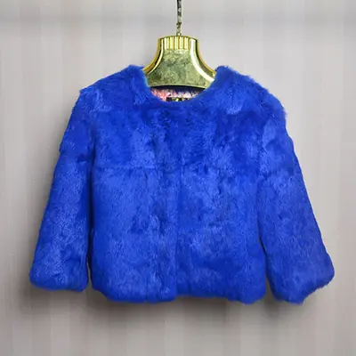 Image de Manteau en Fourrure de Lapin Véritable - Élégant & Chaud