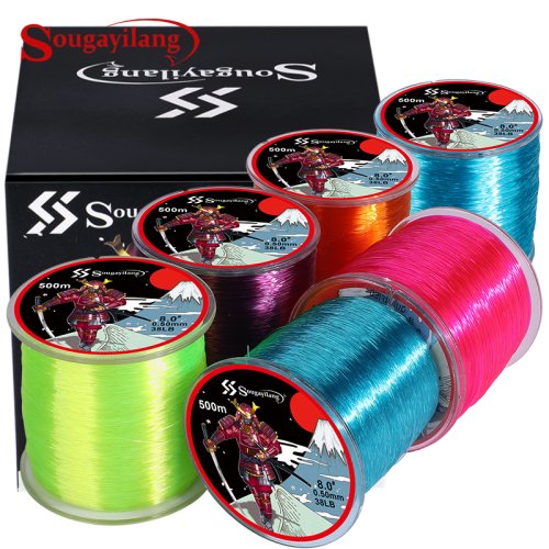 Imagen de Línea de Pesca Monofilamento de Nylon Japonés de 500m, Alta Resistencia para Perca y Carpa con Accesorios Incluidos