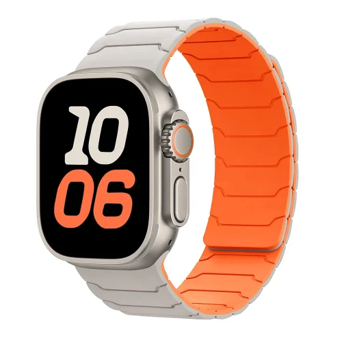 Zdjęcie Pasek do Apple Watch ultra 2 Pasek 49 mm 45 mm 44 mm 40 mm 42 mm 46 mm 41 mm 38 mm Magnetyczna silikonowa bransoletka IWatch Series 10 SE 9 8 7
