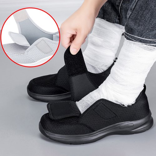 Afbeelding van Comfortabele Orthopedische Schoenen voor Brede Voeten en Gezwollen Voeten – Zacht, Aanpasbaar & Geschikt voor Diabetici en Unisex Gebruik