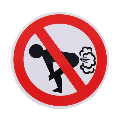 Bild von Funny No Farting Aufkleber – Lustiger Auto-Sticker