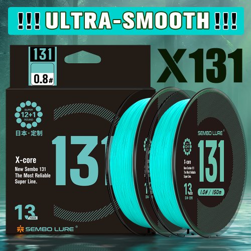Image of Zukibo Sembo 131 Braided Fishing Line – Ultra-Strong, Abrasion-Resistant, Zero Stretch Superline with Tight Diamond Braid and Thin Diameter for Precision Casting