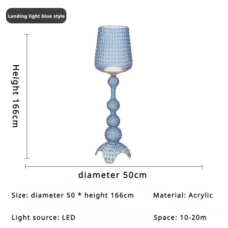 D50 H166 cm lichtblauw