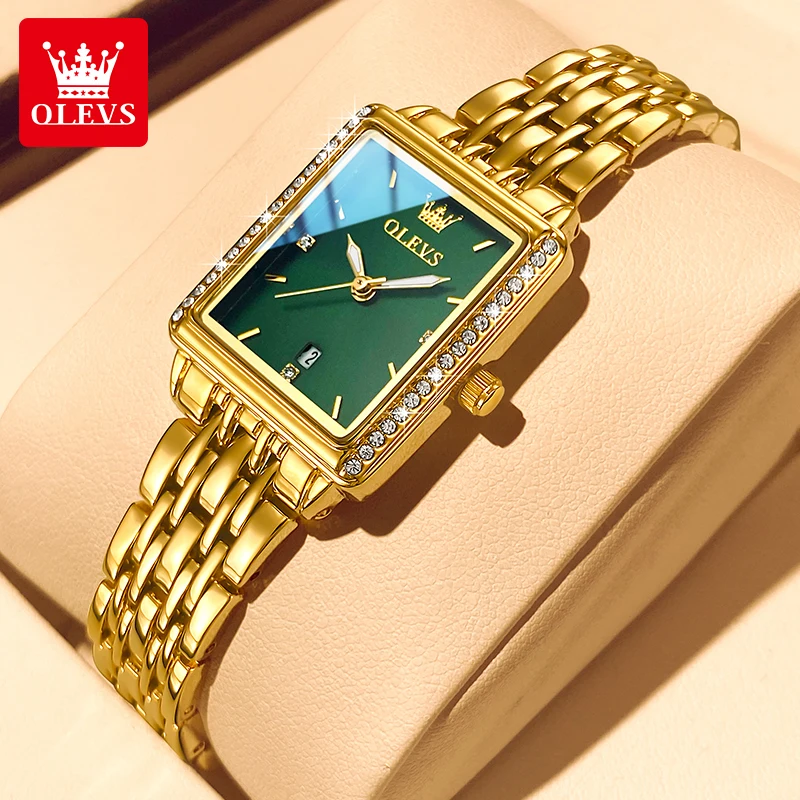 Image of Olevs 9995 Elegant Quartz Women's Watch with Date Display – Luxury Waterproof Luminous Timepiece for Fashion-Conscious Ladies