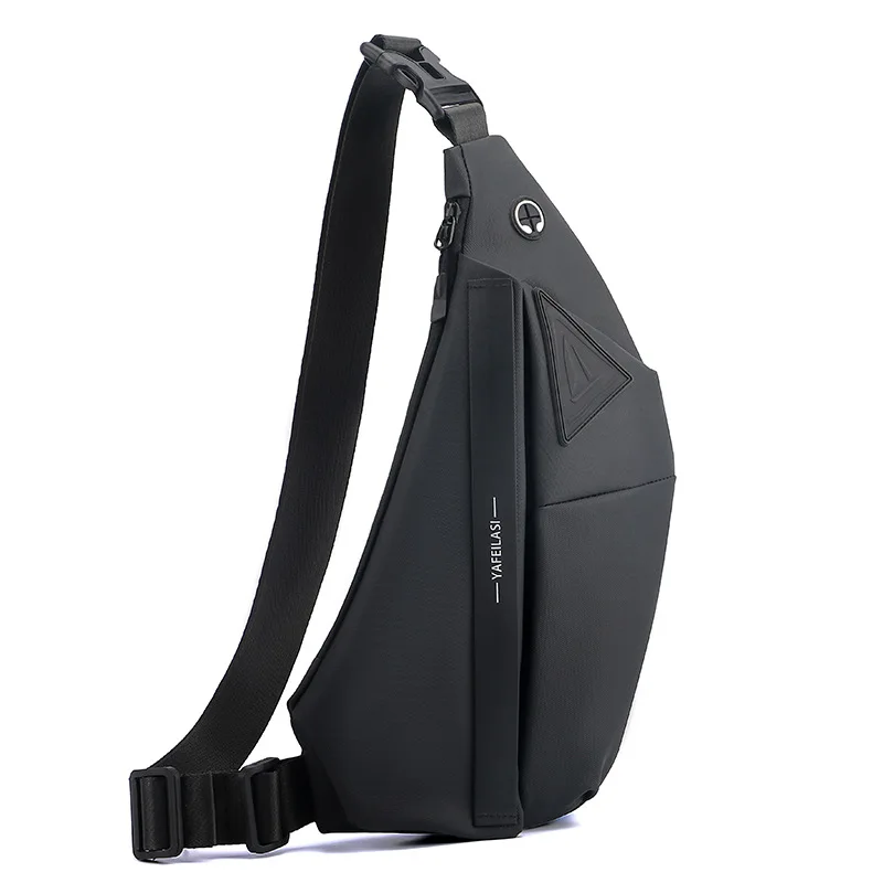 Imagen de Bolso de pecho antirrobo para hombre, bandolera impermeable con compartimento para teléfono móvil, bolso cruzado versátil para viajes y deporte