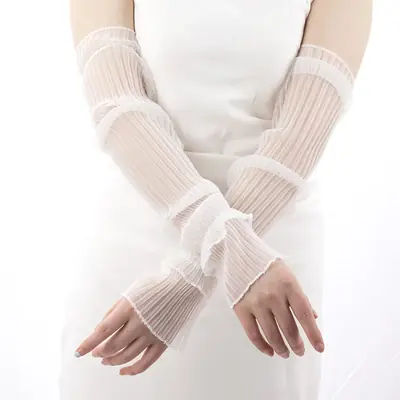 Image de Gants Longs Sans Doigts UV - Protection Solaire Élégante