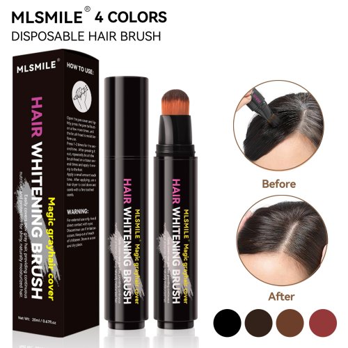 Image of Natural Hair Root Touch-Up Pen – Organic Black & Brown Color Stick for Instant Coverage, Vegan & Ammonia-Free Hair Dye Cream Brush