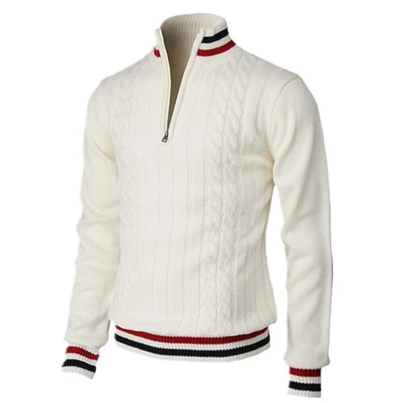 Imagen de Suéter Hombre Cuello Alto con Cremallera - Estilo Moderno y Caliente
