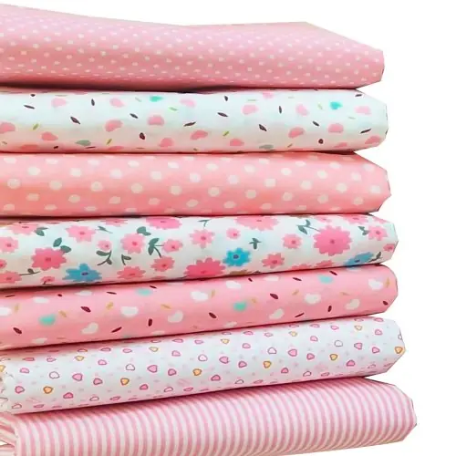 7Pcs różowy kwiatowy