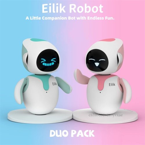 Imagen de Duo Pack Eilik Robot inteligente AI Robots de inteligencia Artificial acompañan encantadores niños y adultos escritorio ai mascotas 2 unids/set