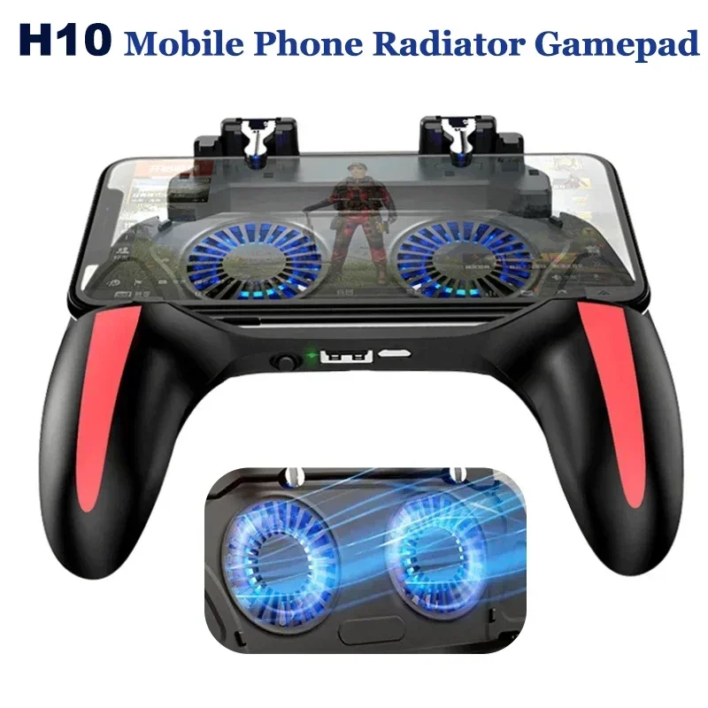 Imagen de Mando de Juego H10 con Radiador para Móvil - Joystick 4 Dedos