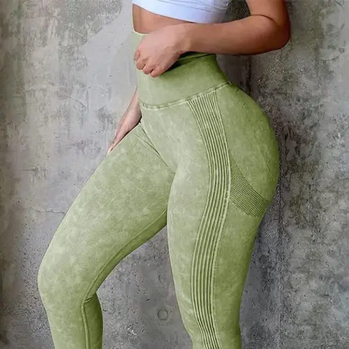 Image de Leggings Fitness Push-Up Faux Jeans Taille Haute