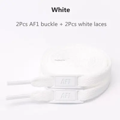 Image de Lacets Blancs Plats pour Baskets & Air Force One