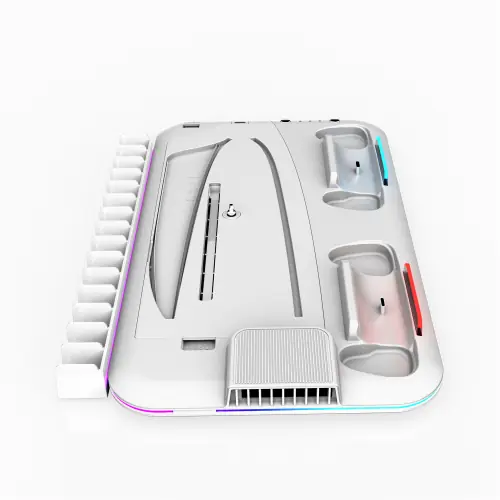 Image de Station de Refroidissement pour PS5 Slim avec Chargeur Contrôleur & Lumière RGB