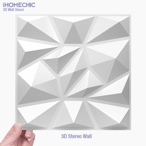 Afbeelding van 30x30 cm muur renovatie 3D Stereo Wandpaneel Diamant Niet zelfklevende tegel 3D muursticker woonkamer Badkamer 3d behang