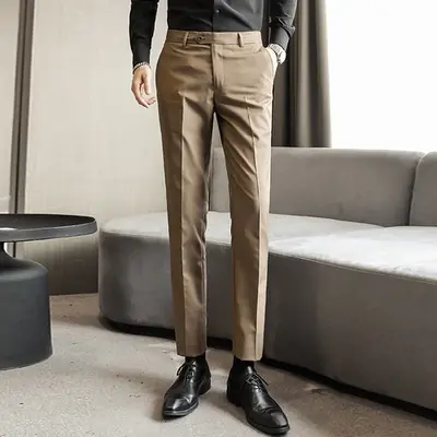 Image de Pantalons Homme Élégants 2024 - Coupe Slim, Élastiques & 17 Couleurs