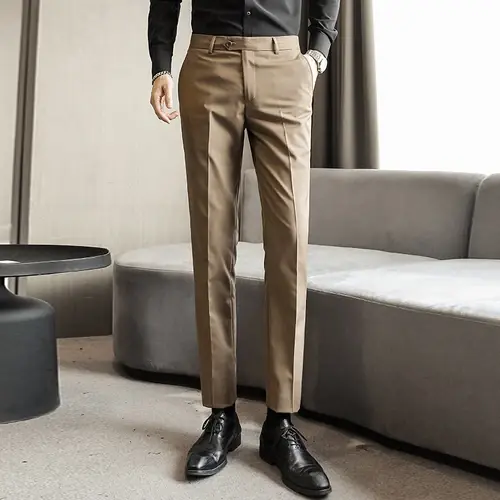 Image de Pantalons Homme Élégants 2024 - Coupe Slim, Élastiques & 17 Couleurs