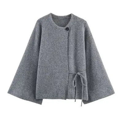 Image de Kimono Tricoté Rétro à Manches Ouvertes pour Femmes