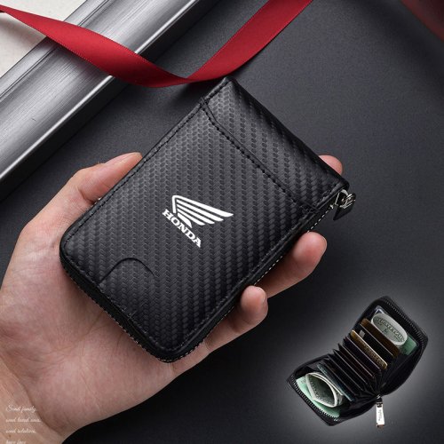 Afbeelding van Carbonvezel Portemonnee met Meerdere Kaartsleuven voor Motorrijbewijs en Documenten – Universele Paspoort- en ID-Houder voor Honda ADV350, ADV150, ADV160, X-ADV750, CBR600RR, SH en Shadow